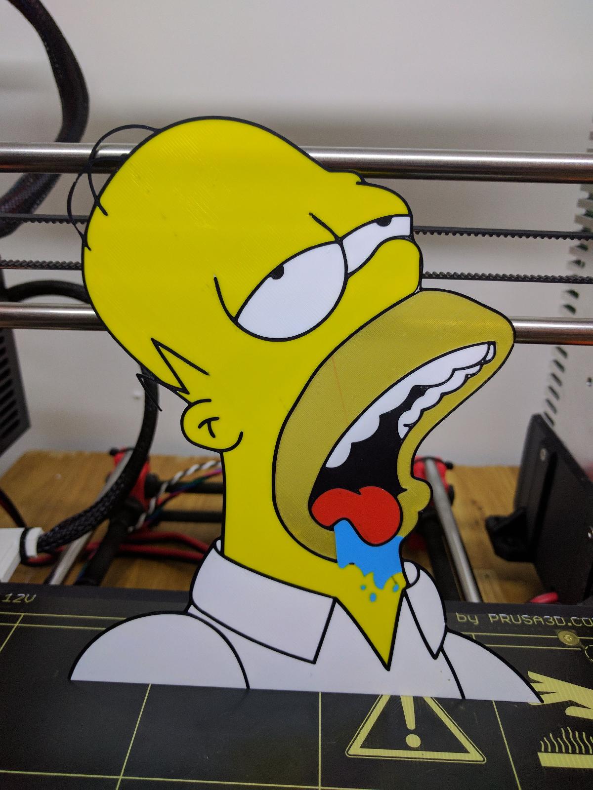 Homer Simpson multicolorido
