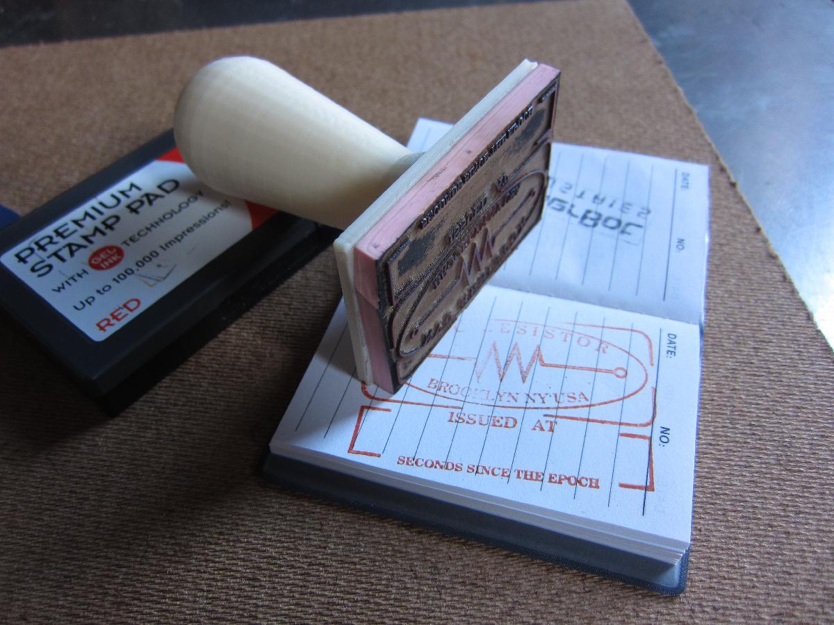 Cabo de carimbo de borracha parametrico