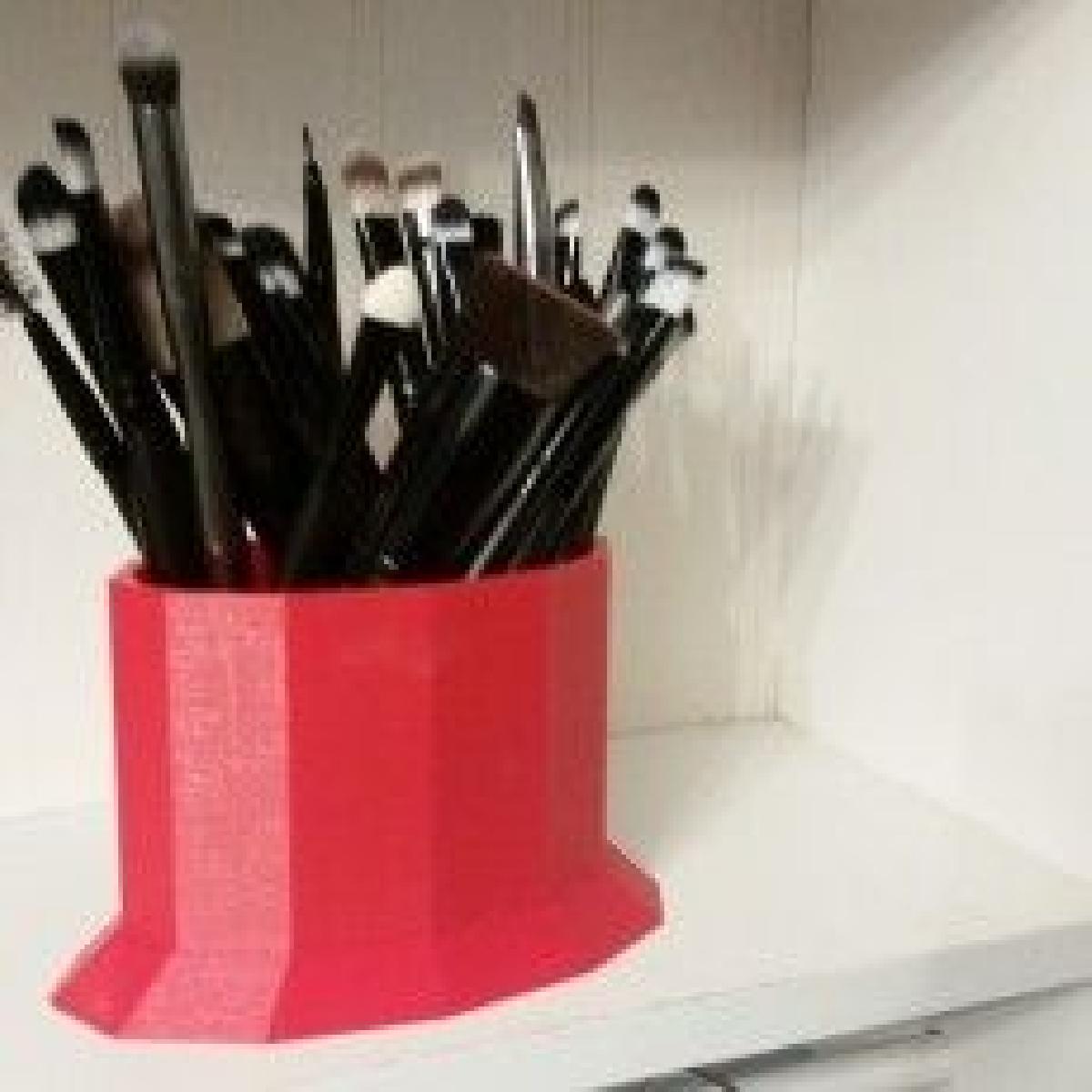 Suporte amplo para pinceis de maquiagem