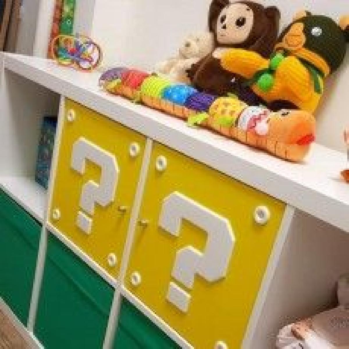 PONTO DE INTERROGAÇÃO DE SUPER MARIO BLOQUEIA IKEA PARA PRATELEIRAS