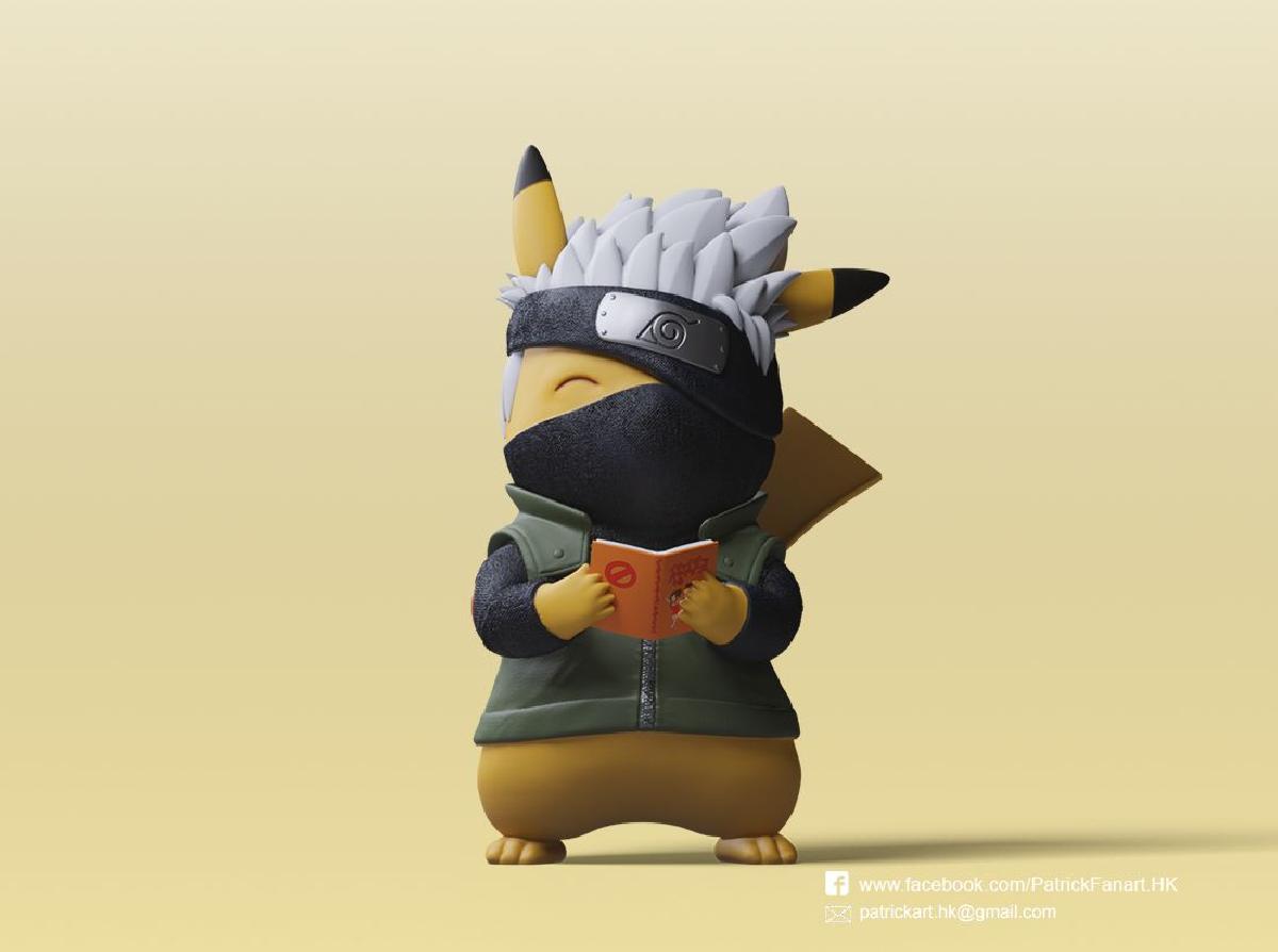 Pikachu X Kakashi (Pokemon/Naruto)