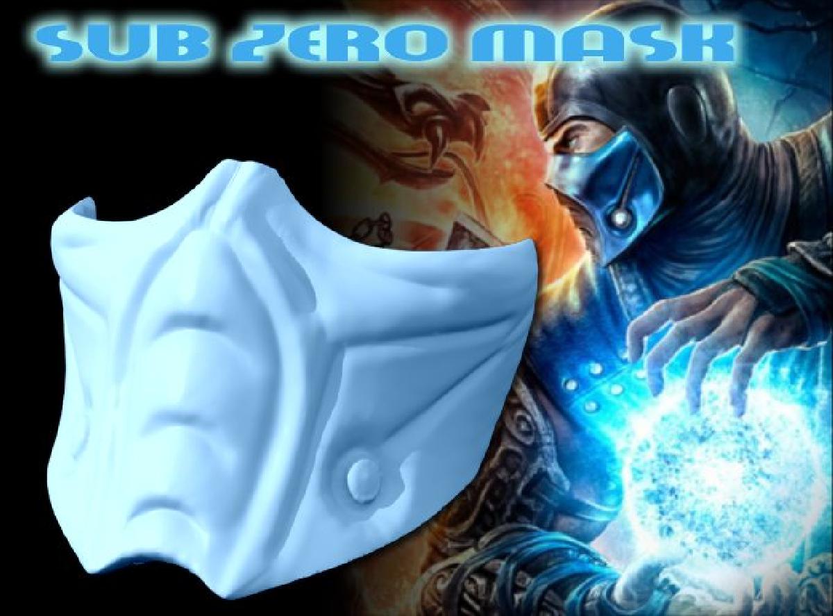 Máscara Sub Zero   Tamanho Completo. Mortal Kombat