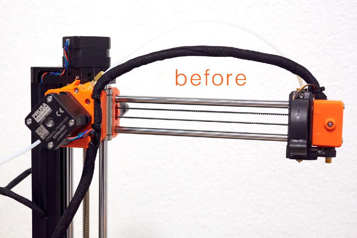 Prusa Mini Hotend Cabo Stress Melhoria