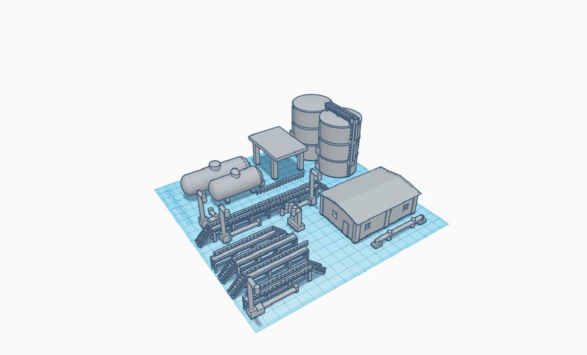 N Scale Peças da Indústria de Petróleo