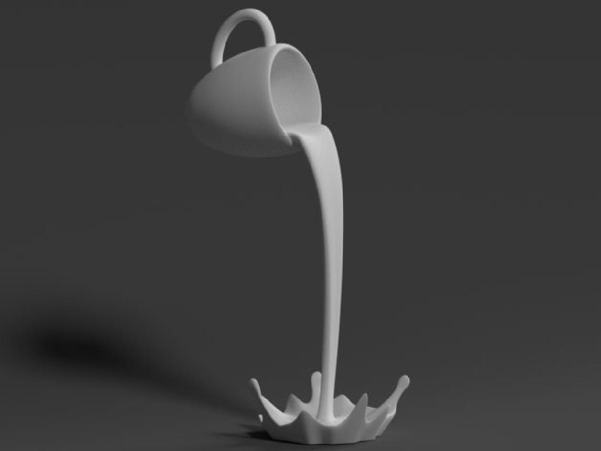 Escultura do copo flutuante