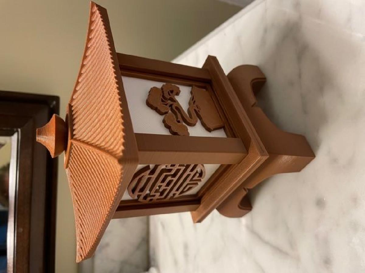 Painéis de lanterna de jardim japonês com costas