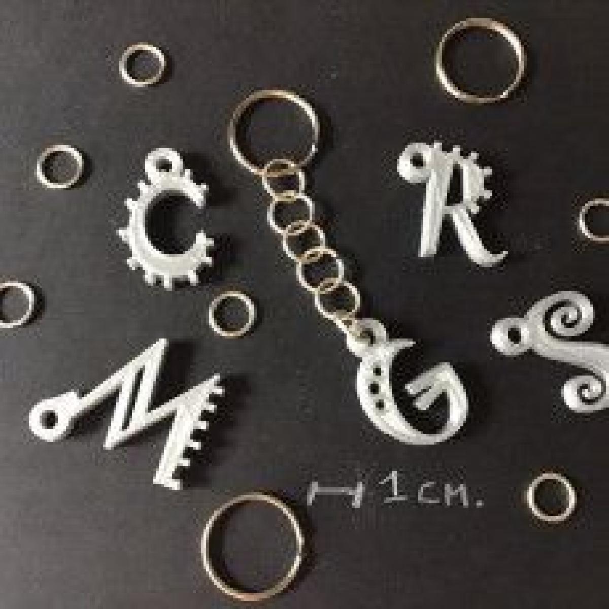 Letras 3D para chaveiro e muito mais