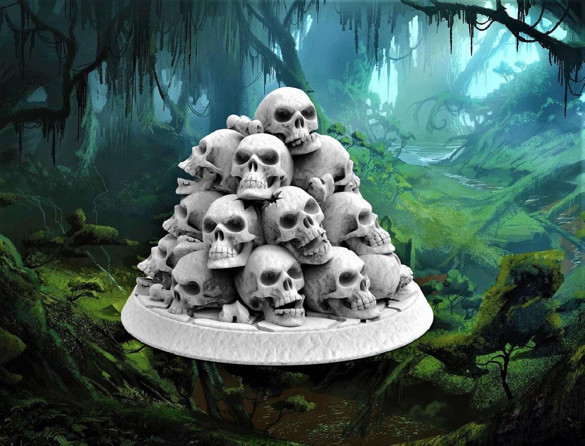 Pilha de Caveiras   28mm Skeleton Undead Scenery Game Marker