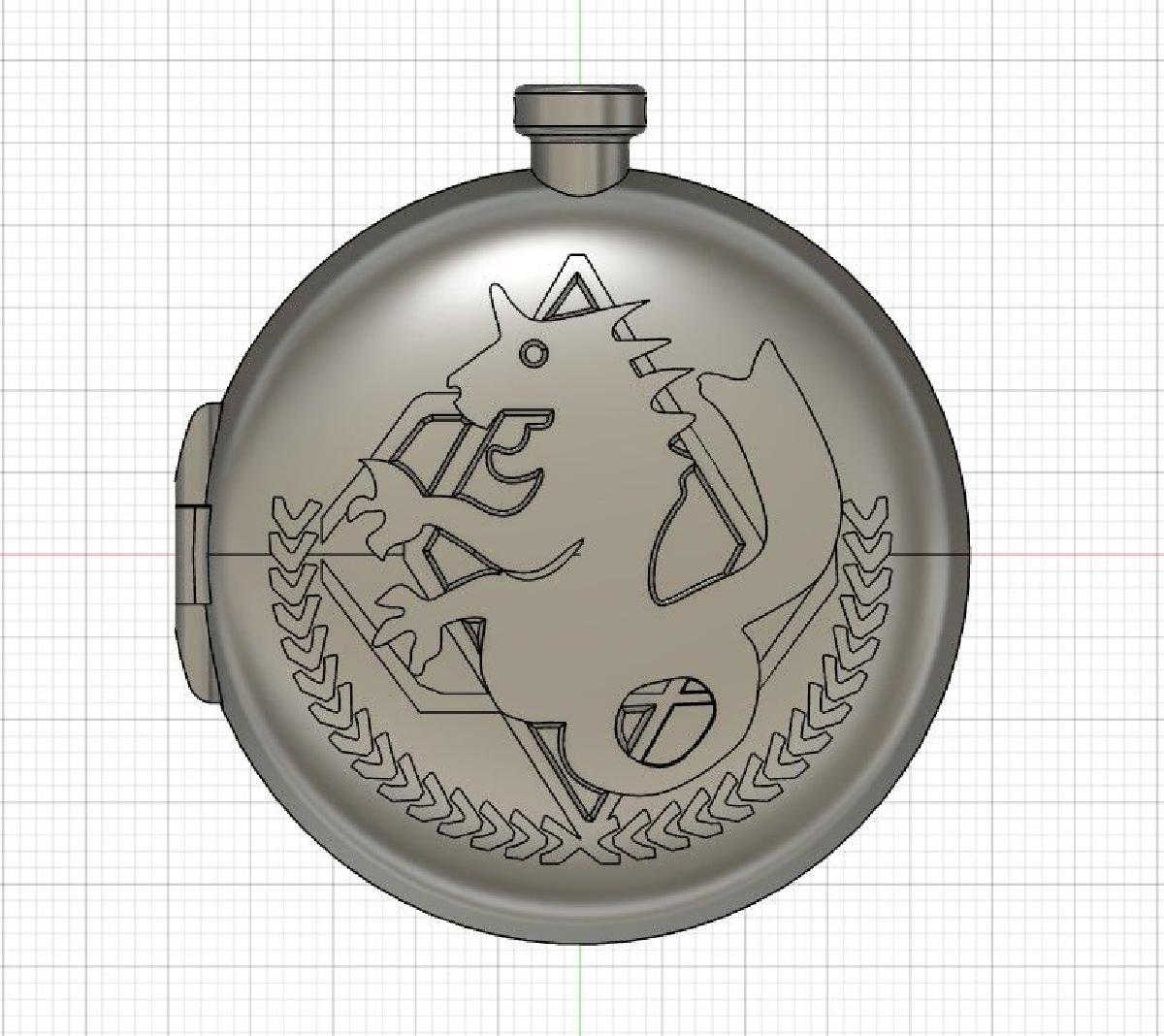 Relógio de bolso completo do Alquimista de Metal