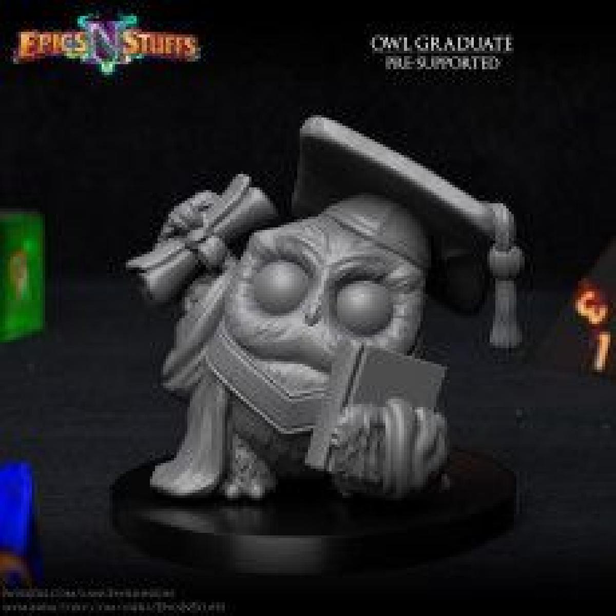 Owlkin Graduate Miniature   Pré Suportado