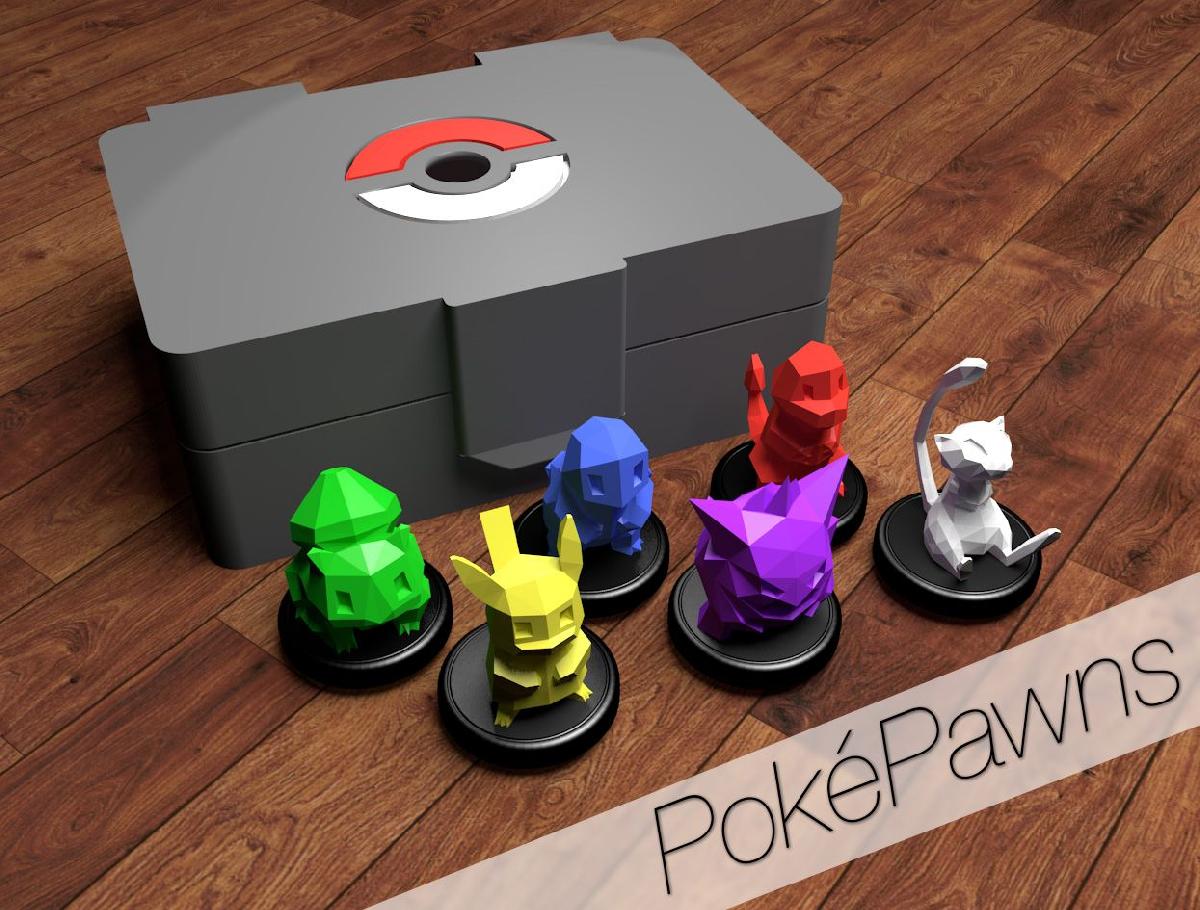 PokéPawns: peças de jogo de pokemon de uso genérico
