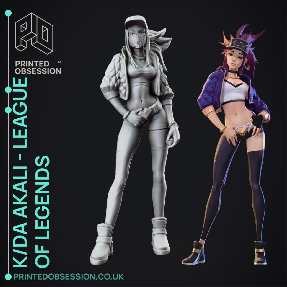 KDA Akali League of Legends modelo de 30 cm.