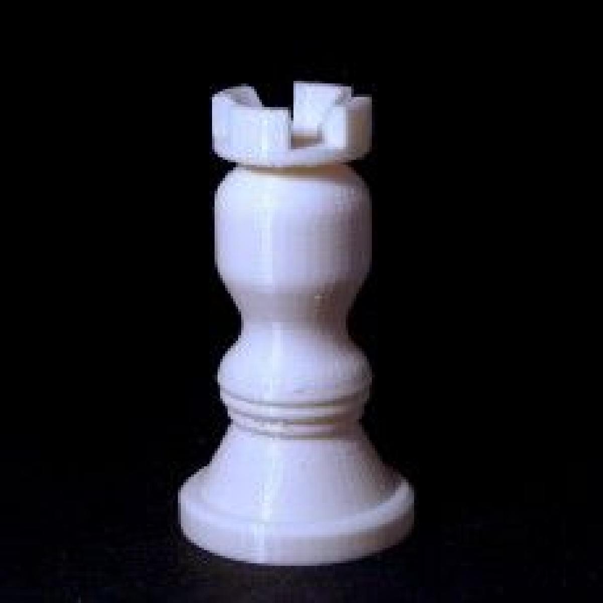 Xadrez Bispo Branco Modelo 3d