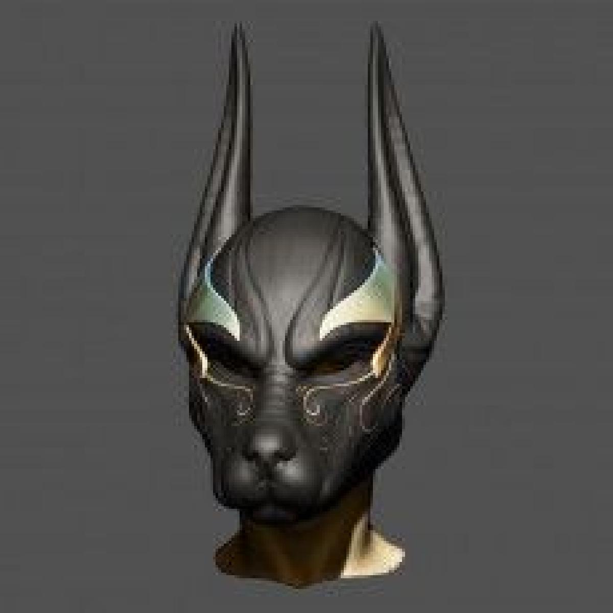 Anúbis capacete para cosplay modelo de impressão 3D