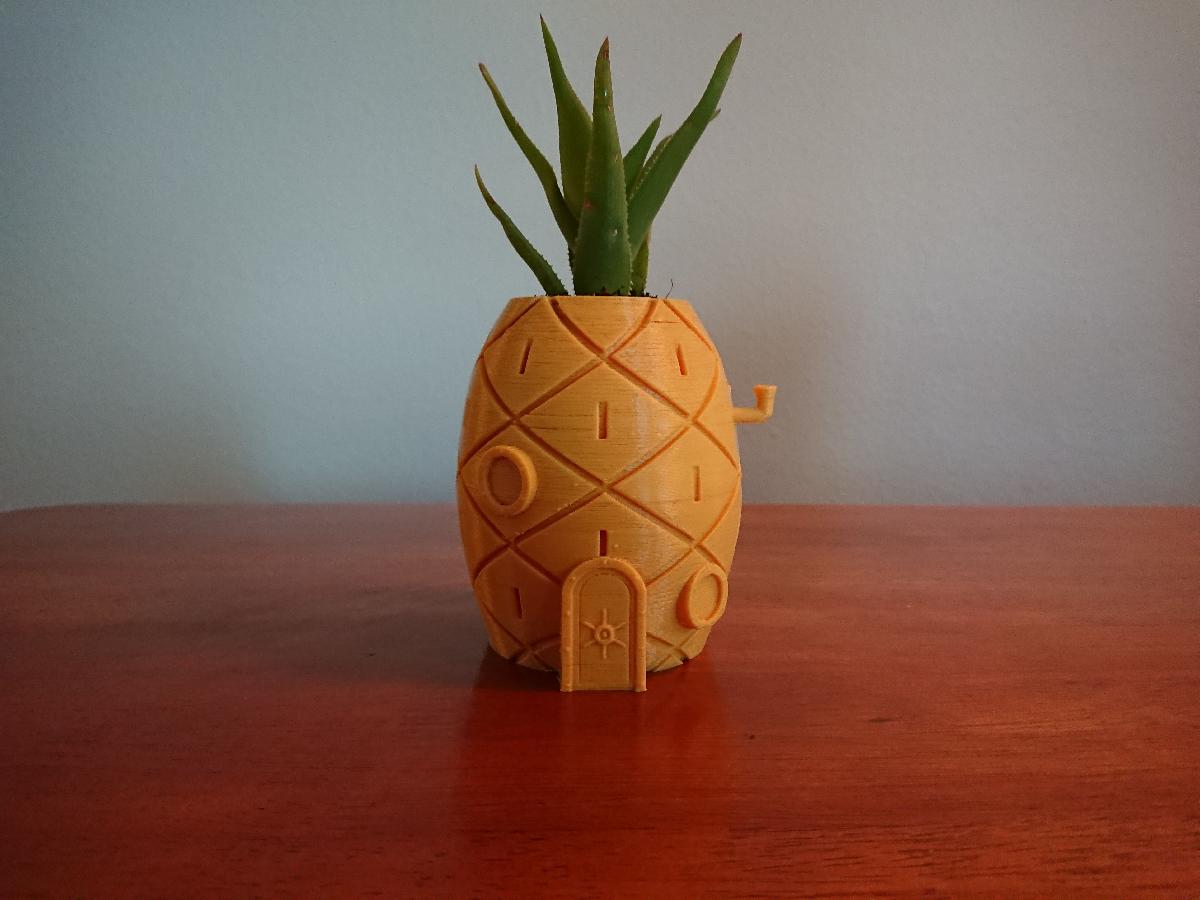 Vaso de plantas da casa do Bob Esponja 