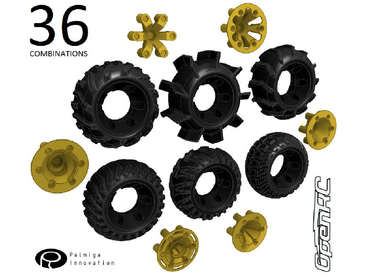 Conjunto de rodas para OpenRC Truggy