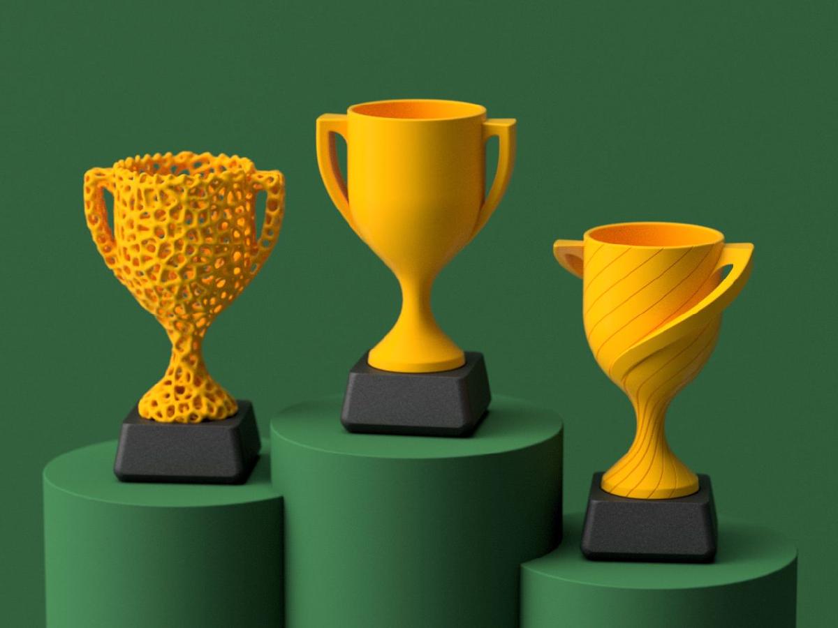 Coleção Trophy Cup   Totalmente Imprimível em 3D