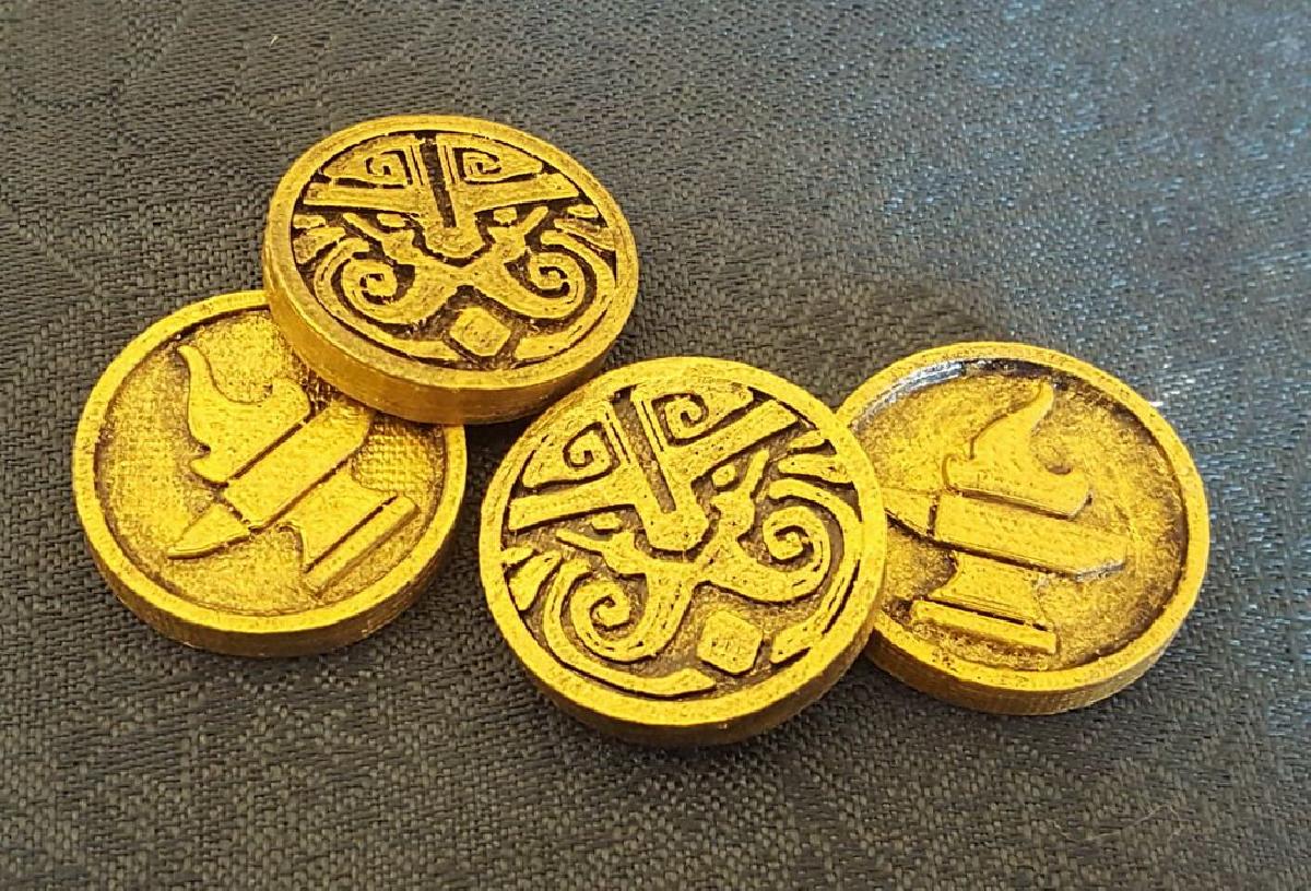 Moeda de RPG de ouro dos anões