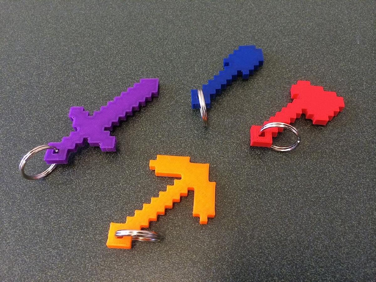 Minecraft Tools com Keychain Hole