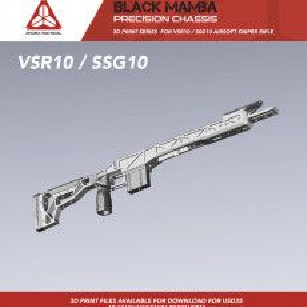 Chassi de precisão tática Akura para VSR10 / SSG10 Airsoft Sniper Rifle