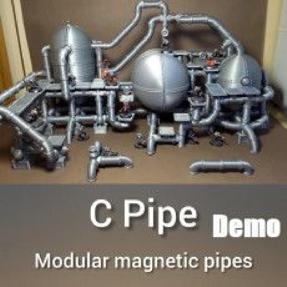 C Pipe Demo   Tubos magnéticos modulares