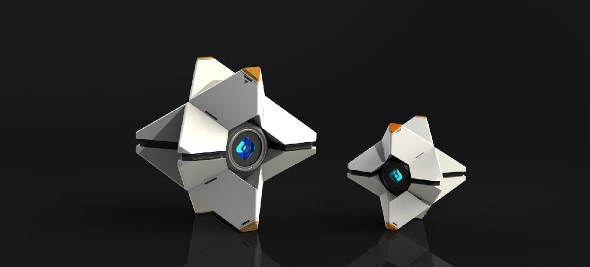 GRANDE Destiny Ghost Modelo totalmente detalhado, LED iluminado, sem suportes!  