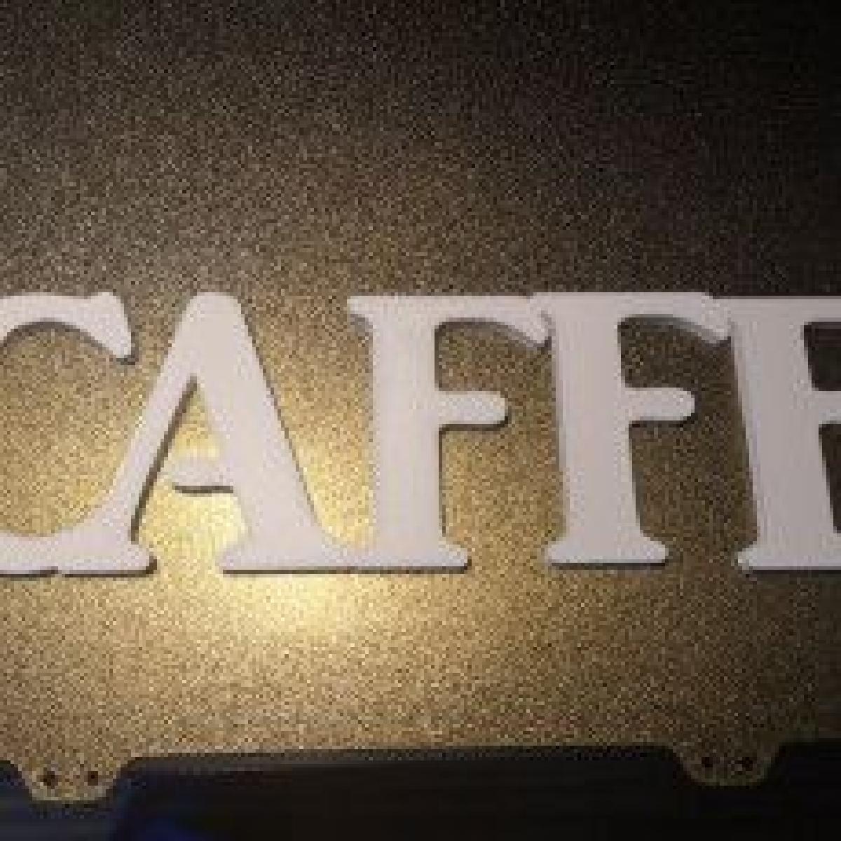 Decoração de parede   Inscrição do café