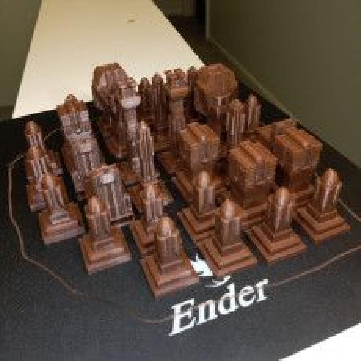Jogo de Xadrez Goianese / Art Deco Chess Set
