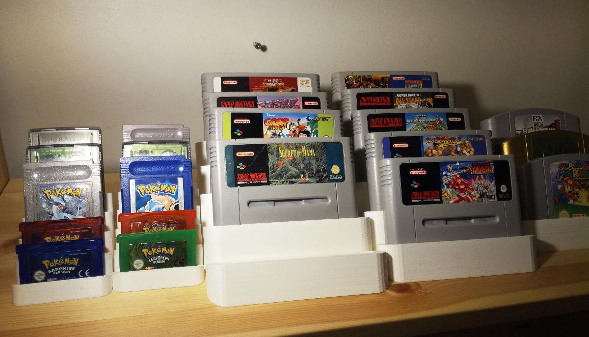 Suporte de carrinho de jogo (SNES, N64, Gameboy/GBA, DS, NES)