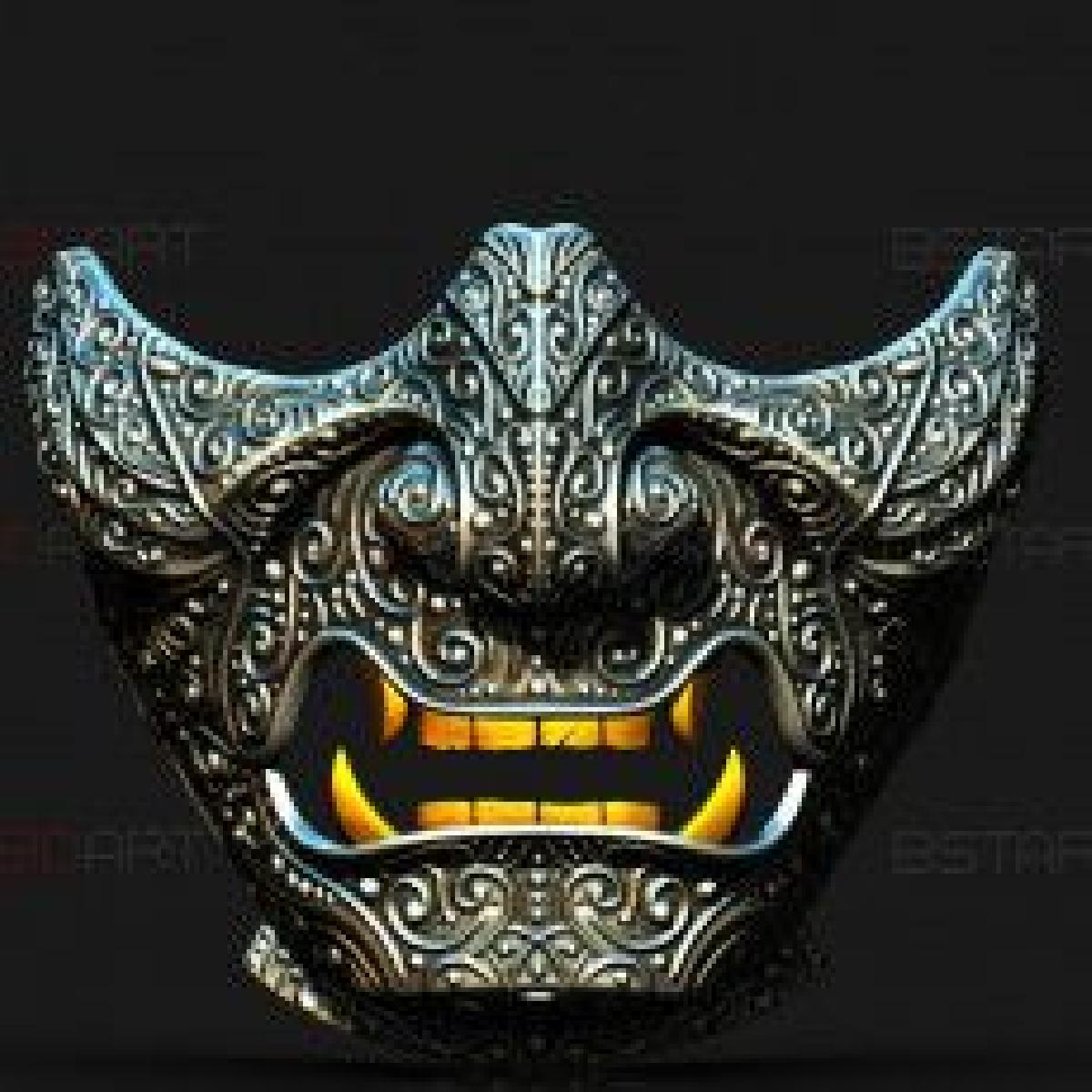 Mascara Japonesa   Ghost Mask Carved