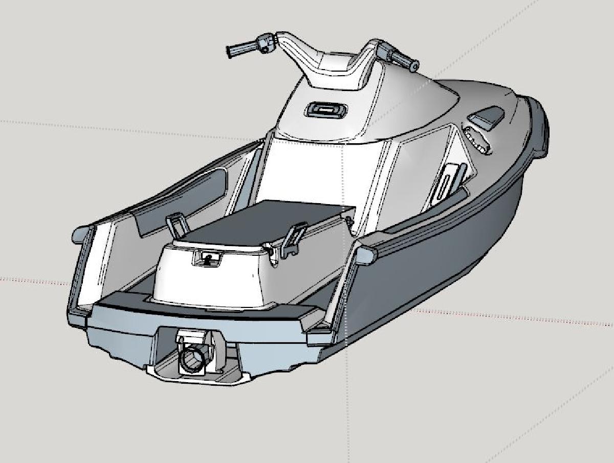JETSKI + reboque 1/10