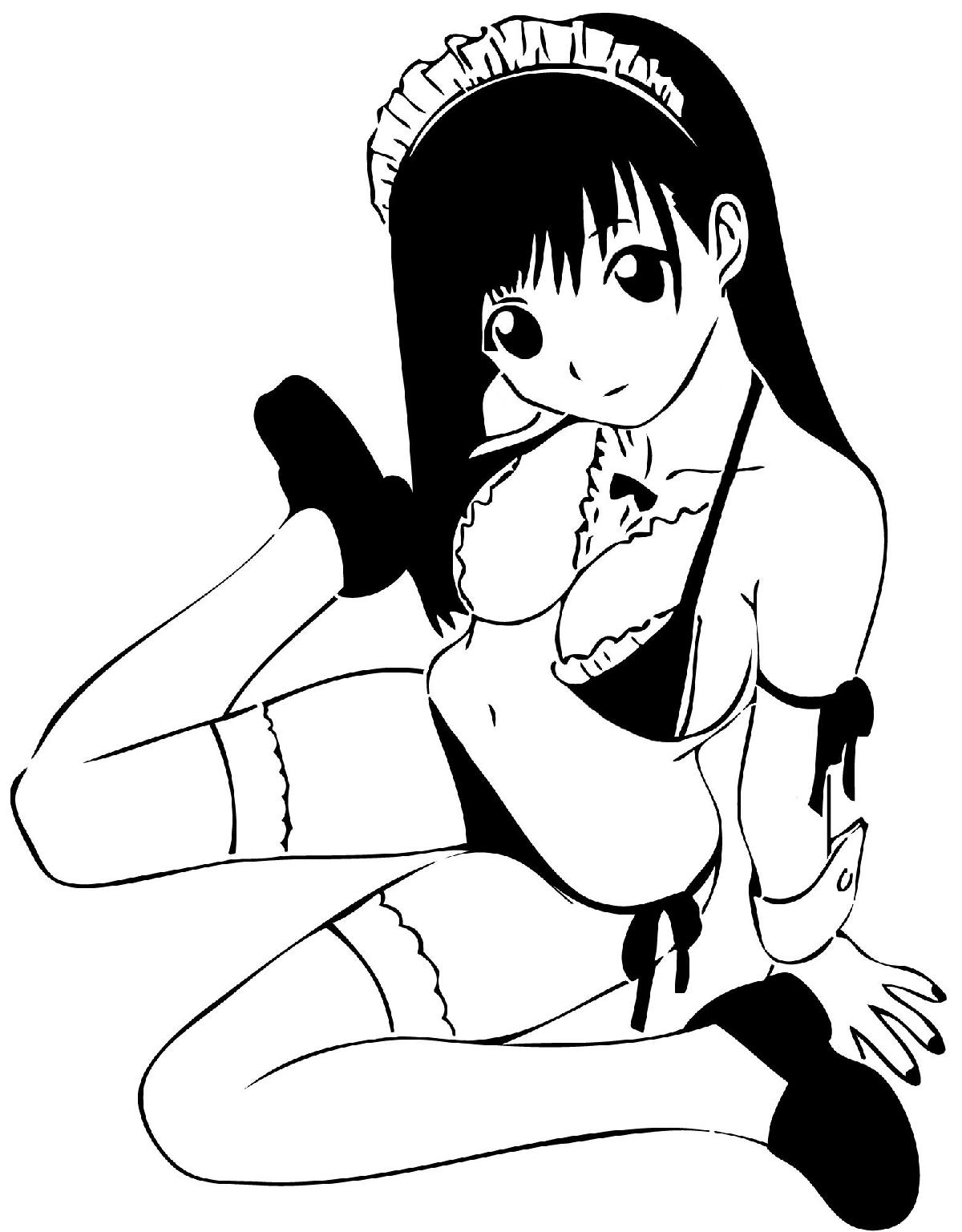Estencil Anime Maid