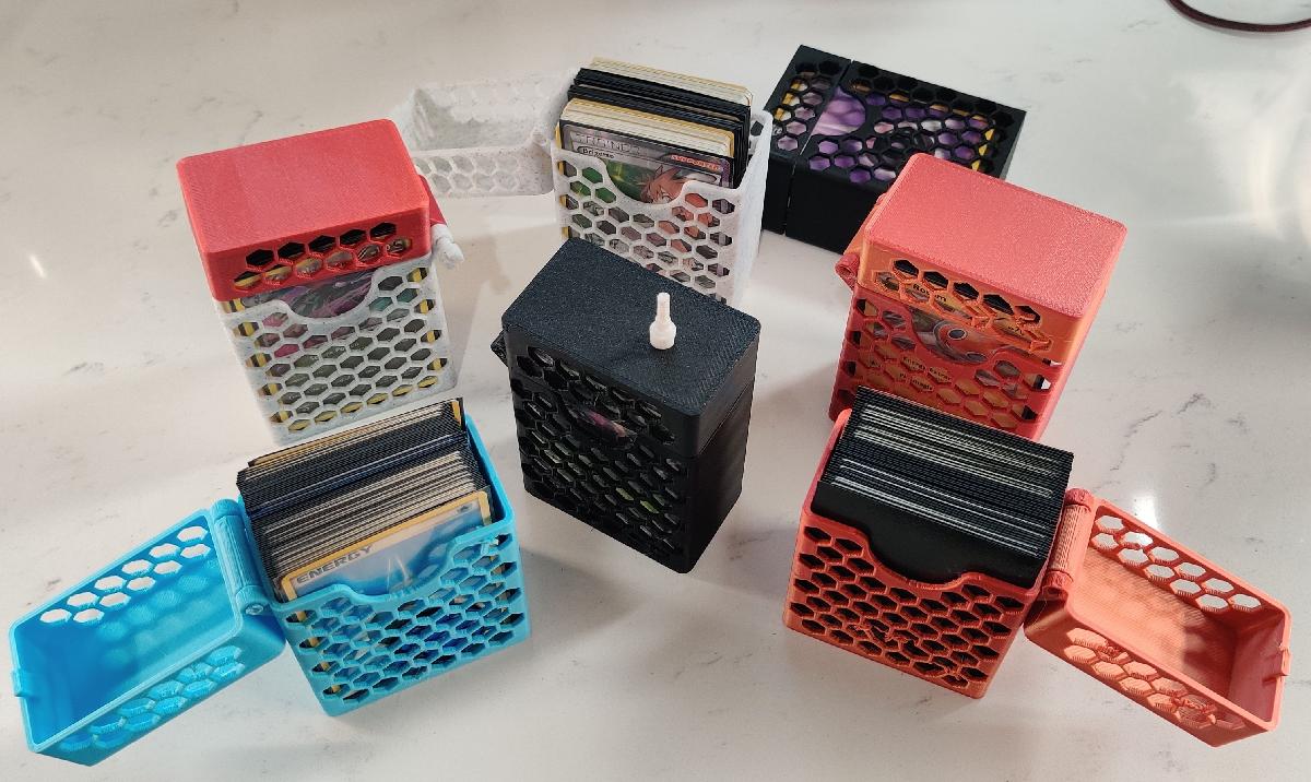 Caixa de baralho de cartas de negociacao   articulada