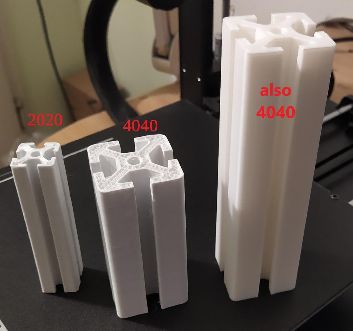 Perfil de extrusao pseudo aluminio 2020 (STEP e design acoplados)