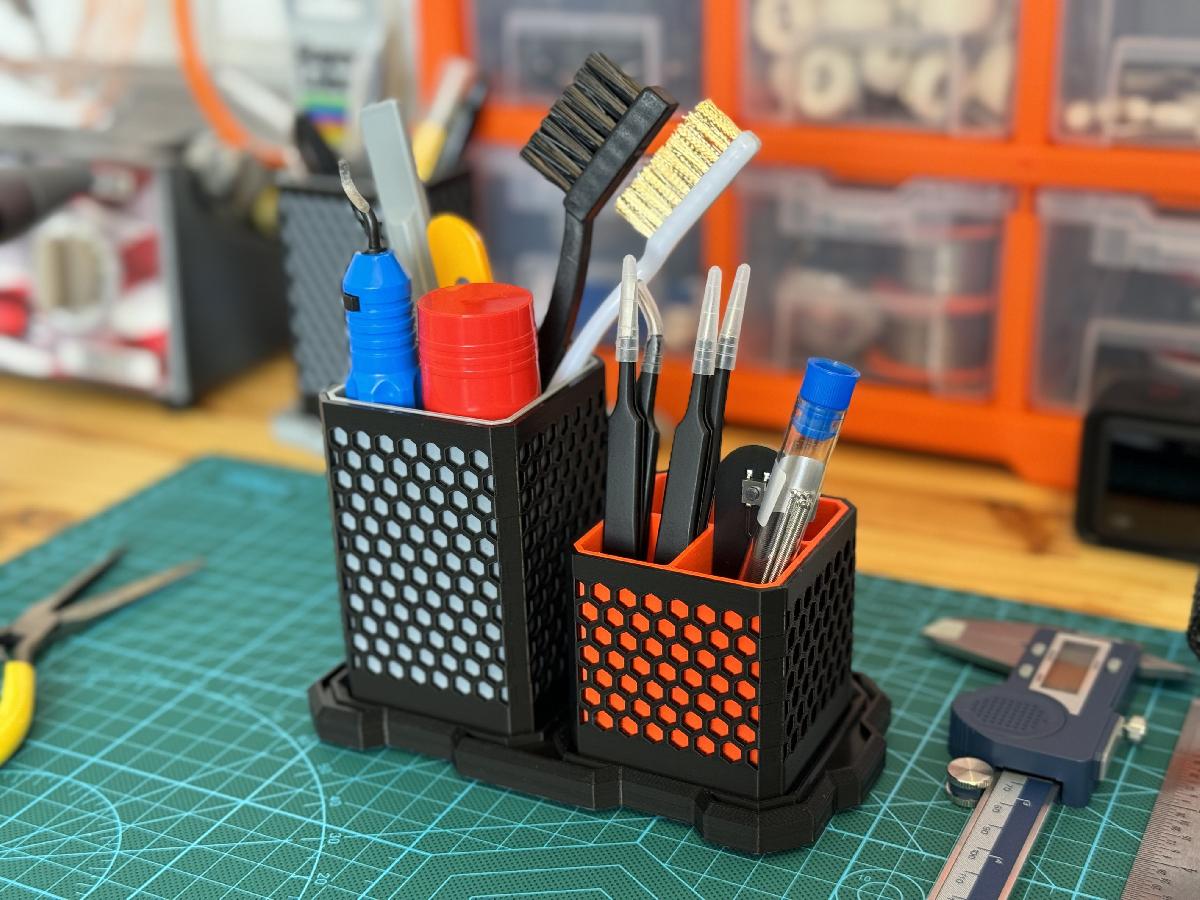 Organizador de objetos modular hexadecimal