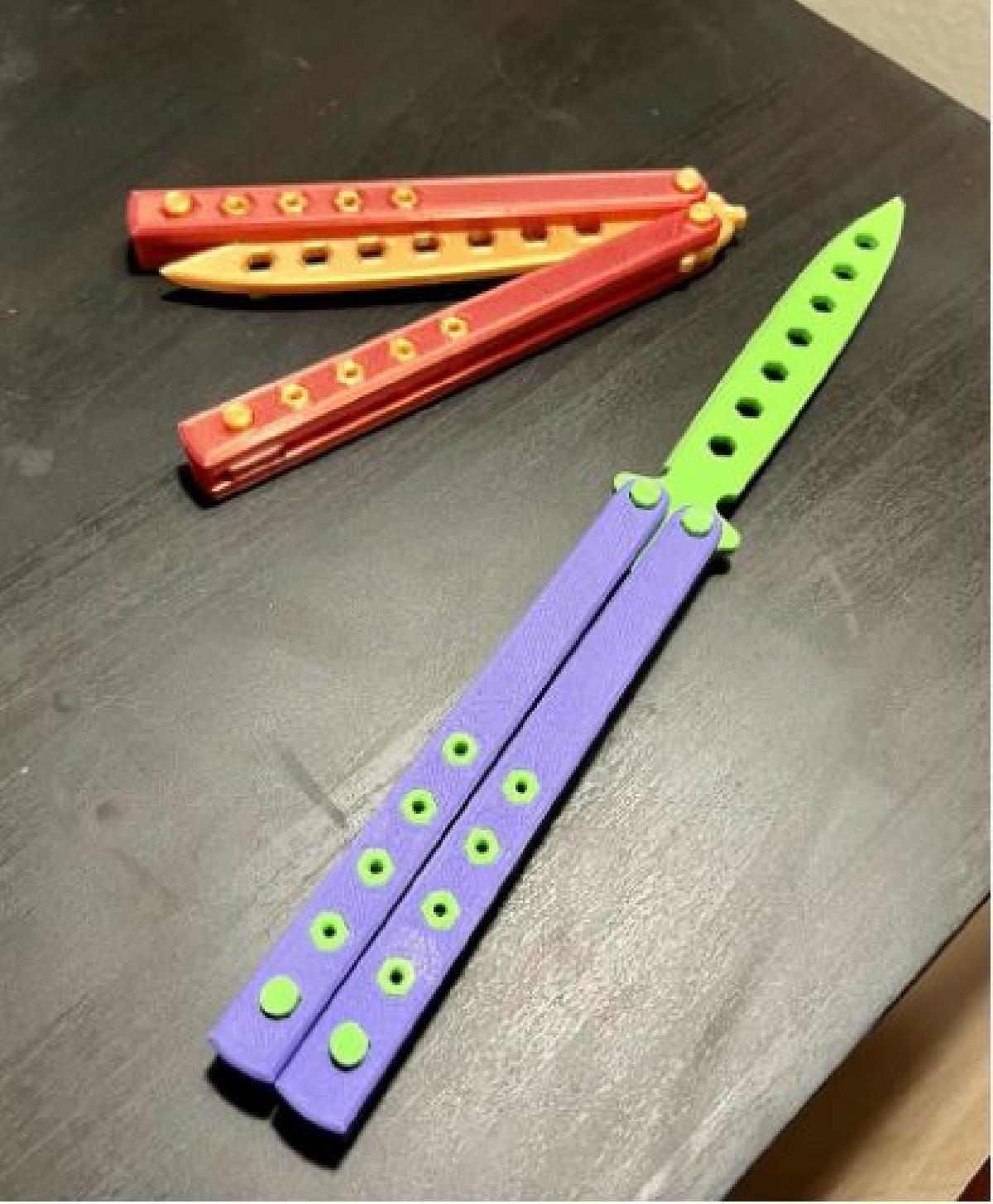 Faca borboleta   pecas totalmente funcionais    IMPRIMIR ARQUIVOS SEPARADAMENTE