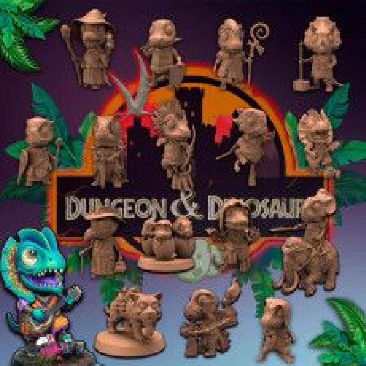 Dungeon & DinosaurS   CONJUNTO COMPLETO DE DINOSSAUROS