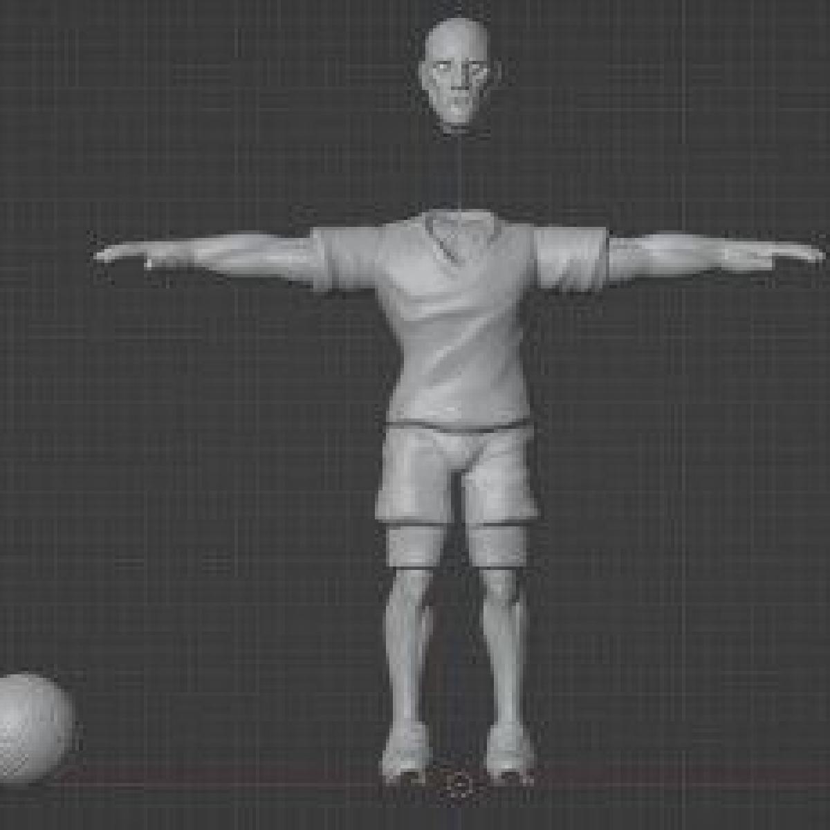 Jogador de futebol BLENDER FILE para formacao   GRATIS por Eskice Miniature