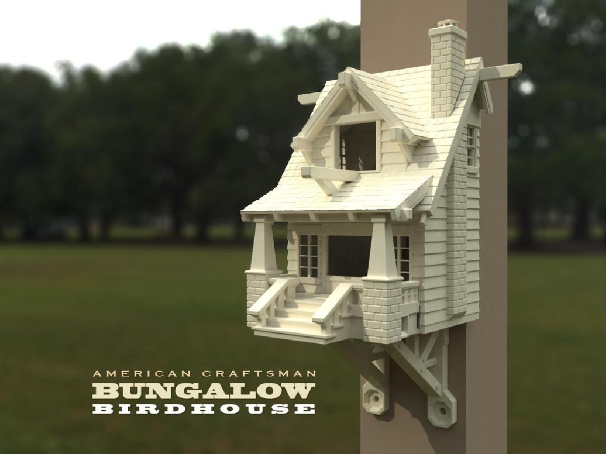 o American Craftsman Bungalow Birdhouse