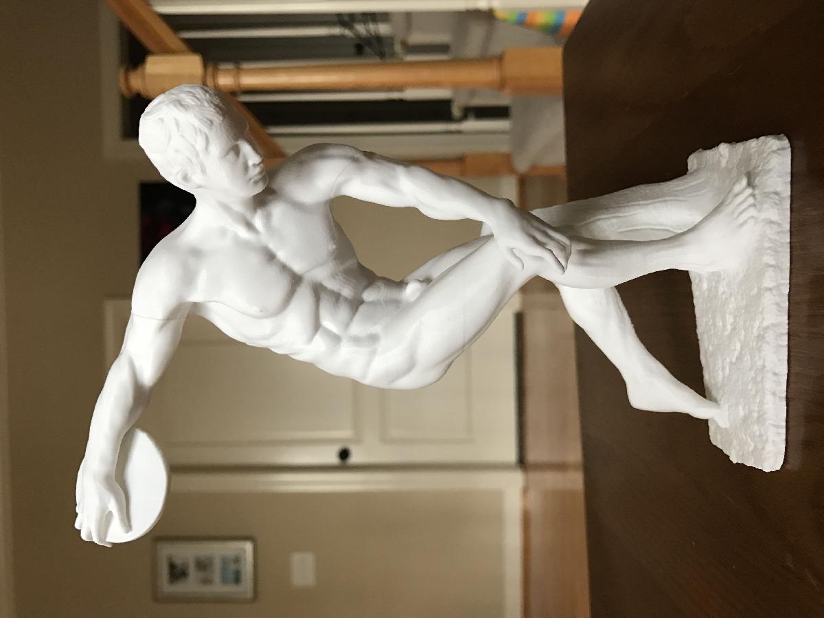Discobolus muscular quase sem suporte