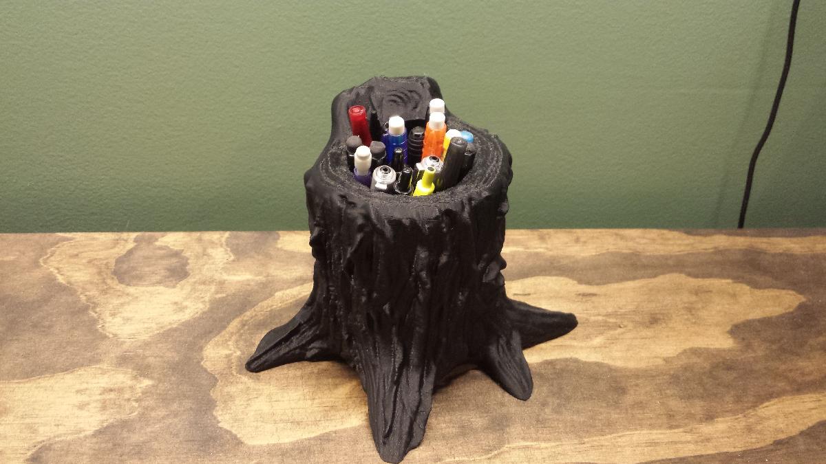 Porta Lapis de Toco de Arvore