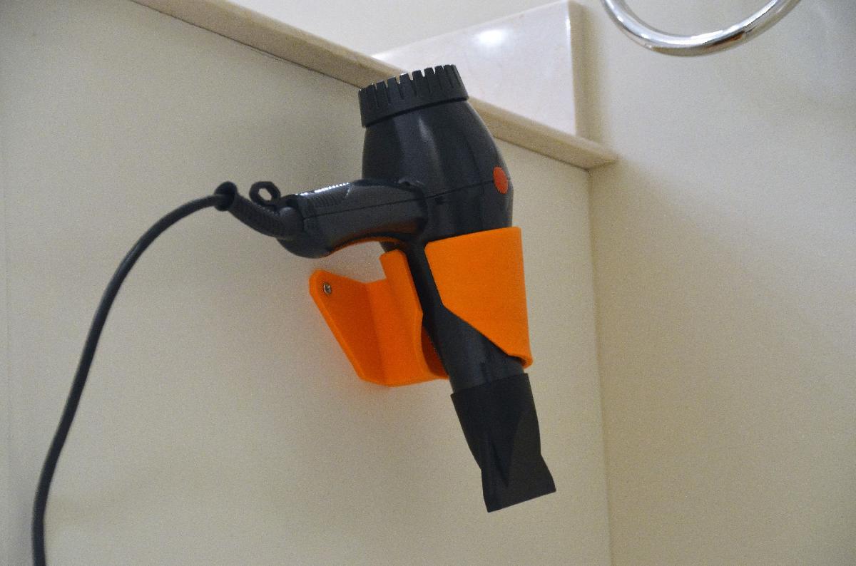 Coldre Secador de Cabelo (Suporte) com fenda e parafusos de ajuste largo