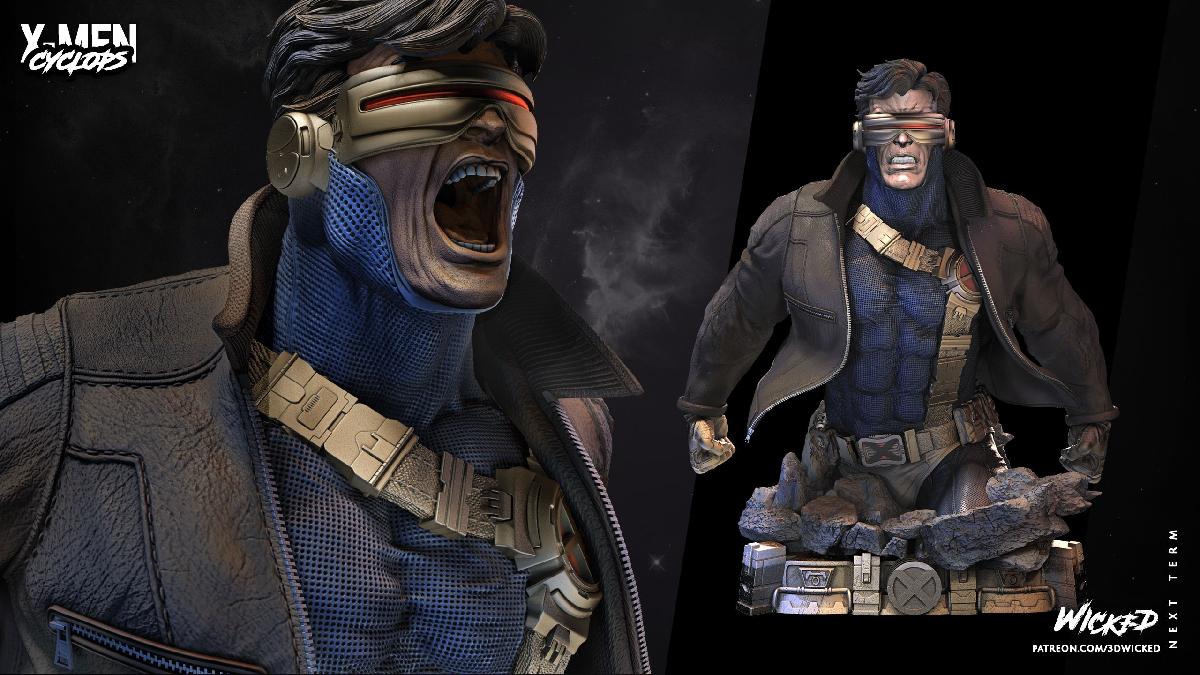 Wicked Marvel Cyclops Bust: Testado e pronto para impressao 3D