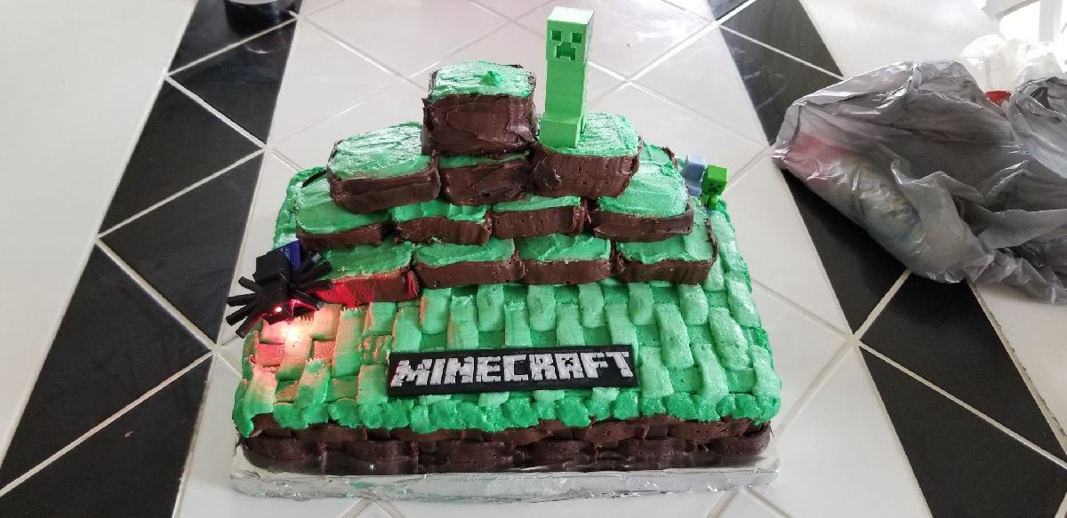 Minecraft Logo Cake Topper