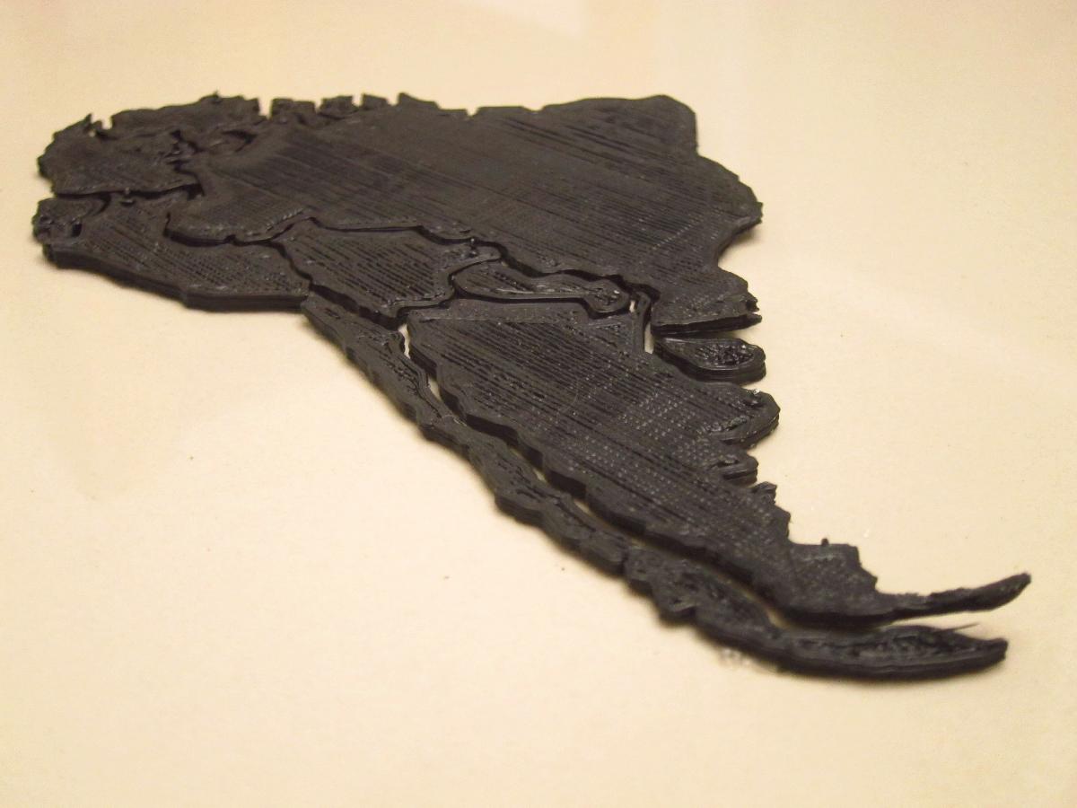 Mapa da America do Sul quebra cabeca