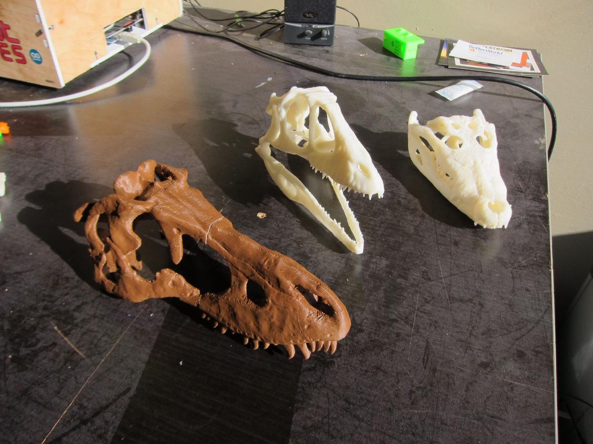 Cranio de tarbosaurus, fatiado para impressao