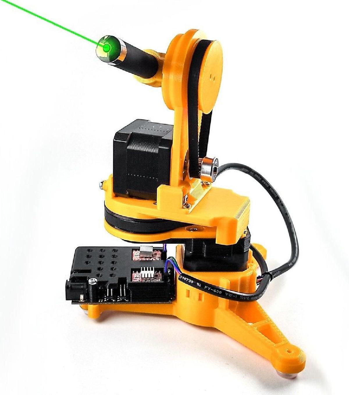 Robô ponteiro laser (Remotelly controlado + Arduino + Python control APP + EXTRAS)