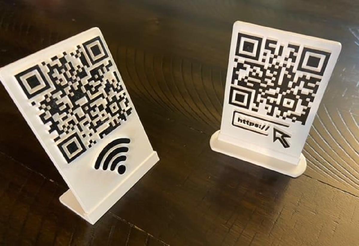 Codigo QR personalizado facil de uma cor para Wi Fi, Check in, Menu, Website