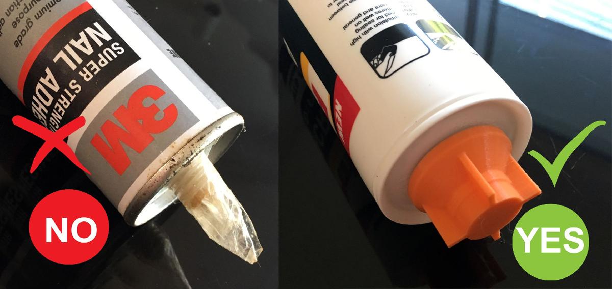 A tampa do bico do cartucho selante que funciona. Nova versão disponível