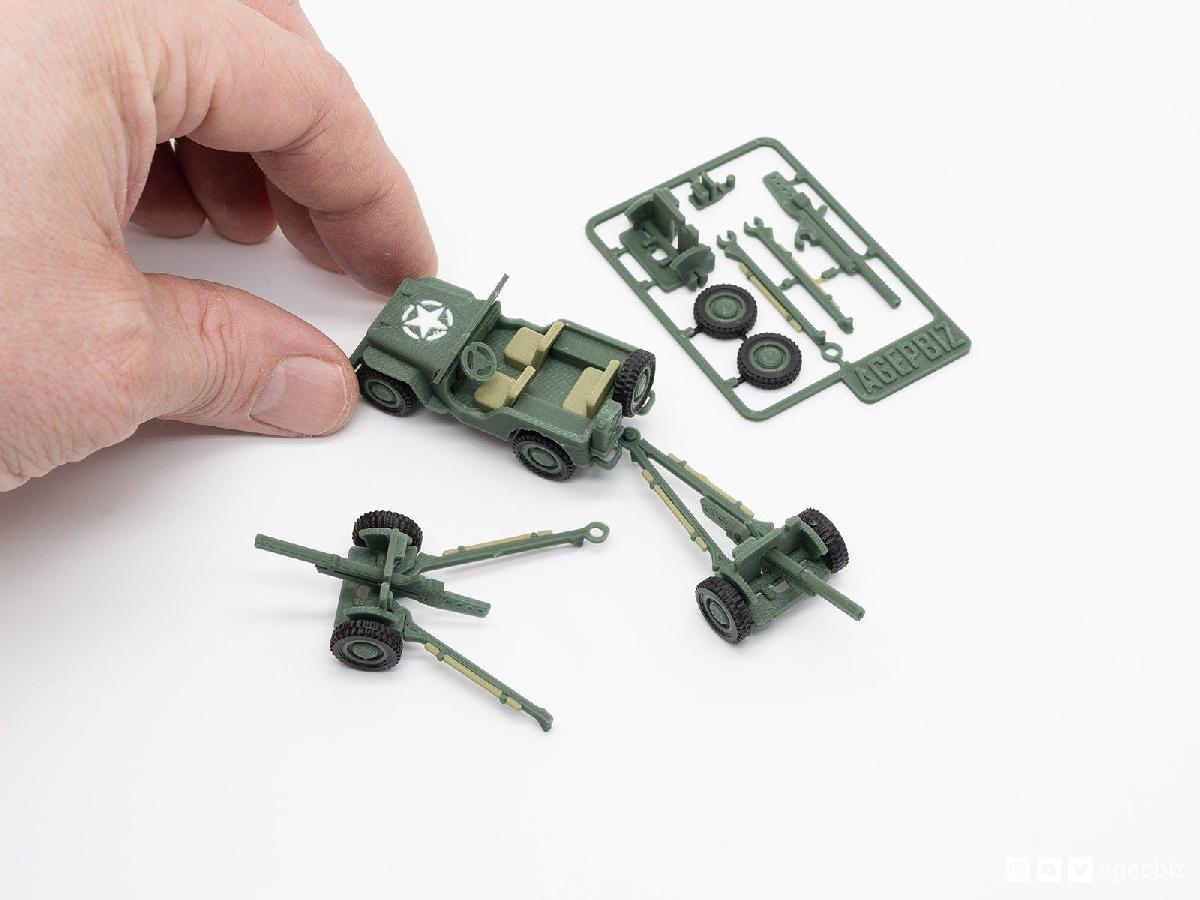 Canhao M3 de 37mm para o Jeep Kit Card